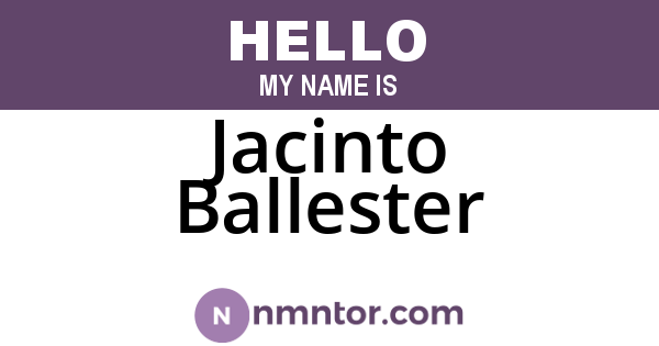 Jacinto Ballester