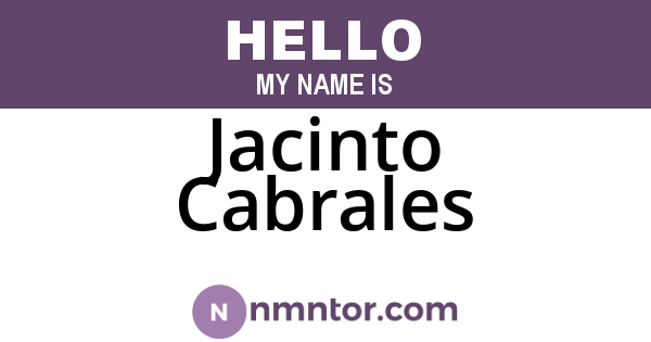 Jacinto Cabrales