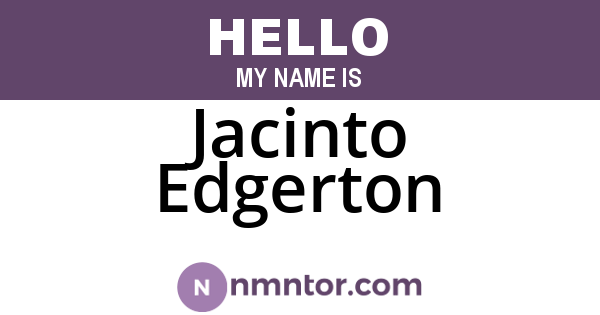 Jacinto Edgerton