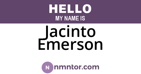 Jacinto Emerson