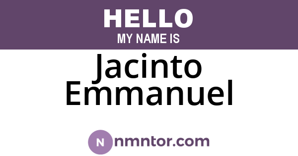 Jacinto Emmanuel