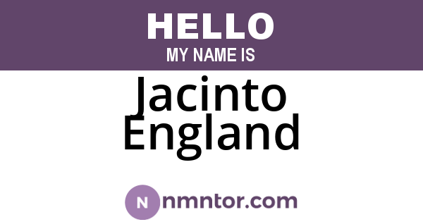 Jacinto England