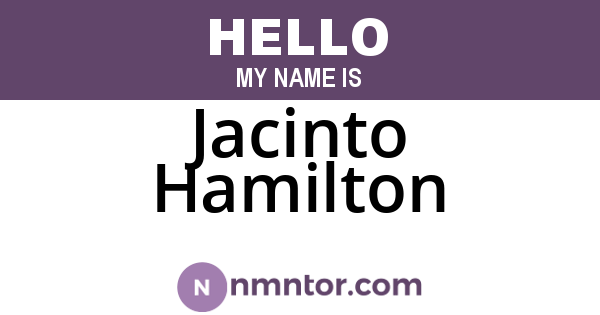 Jacinto Hamilton