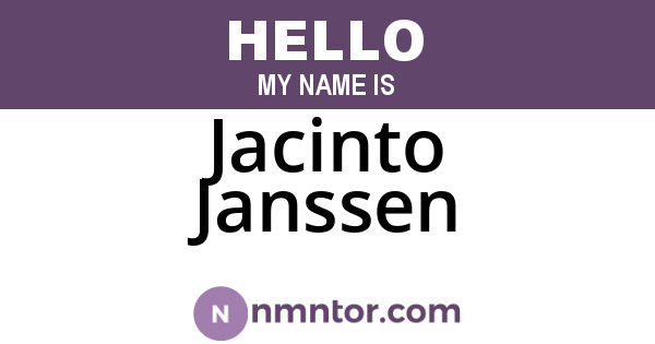 Jacinto Janssen