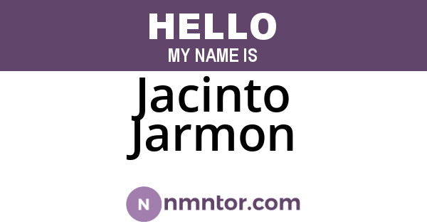 Jacinto Jarmon