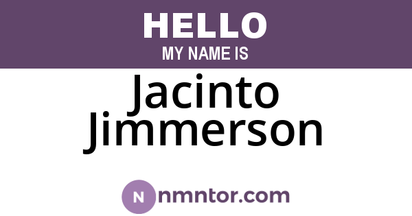 Jacinto Jimmerson
