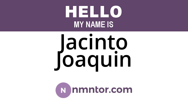 Jacinto Joaquin