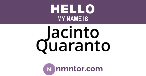 Jacinto Quaranto