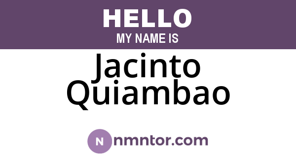 Jacinto Quiambao