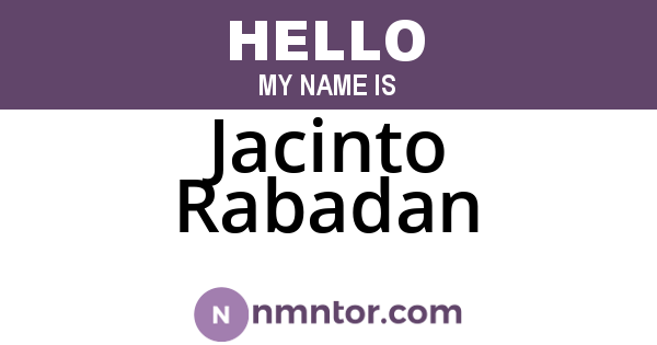 Jacinto Rabadan