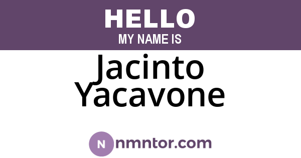 Jacinto Yacavone