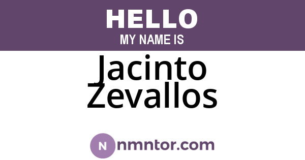 Jacinto Zevallos