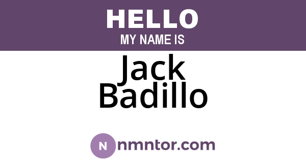 Jack Badillo