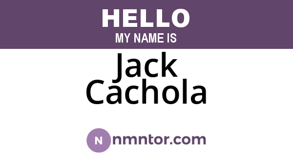 Jack Cachola