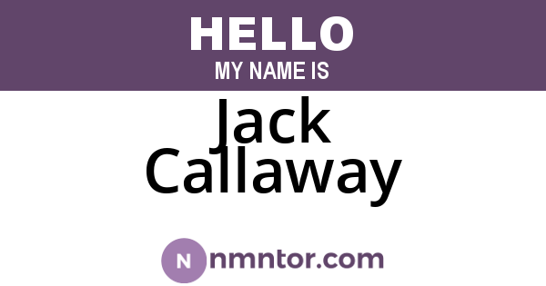 Jack Callaway