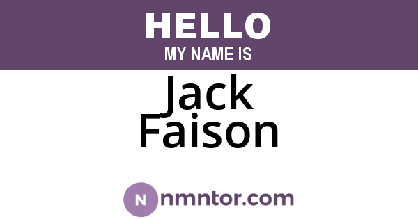 Jack Faison
