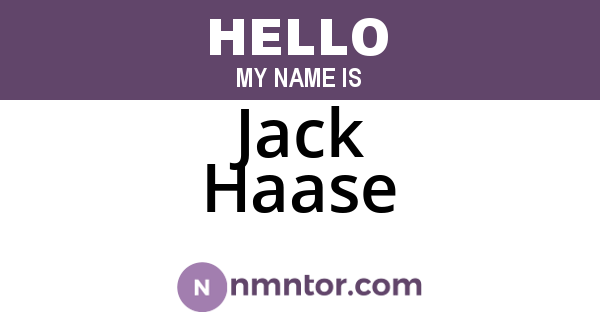 Jack Haase