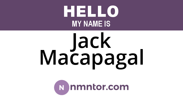 Jack Macapagal