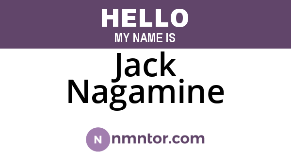 Jack Nagamine