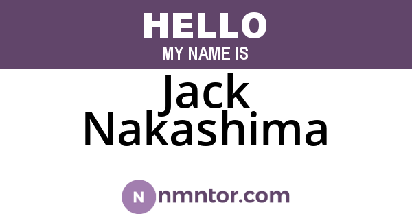 Jack Nakashima