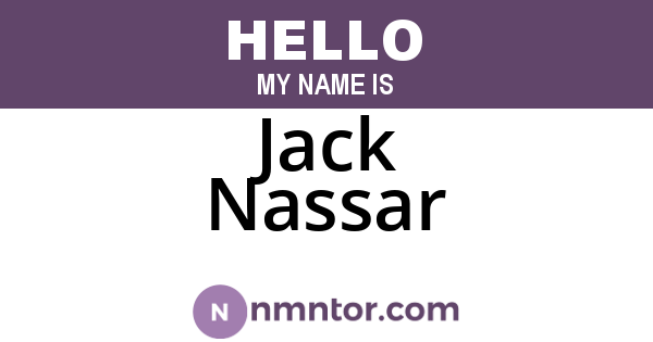 Jack Nassar