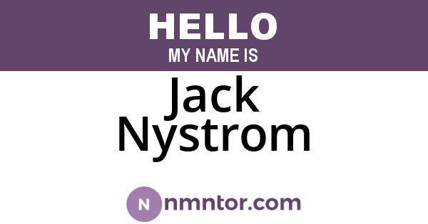 Jack Nystrom