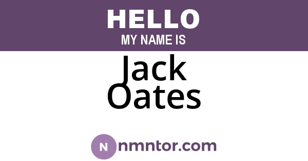 Jack Oates