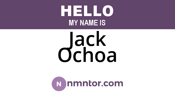 Jack Ochoa
