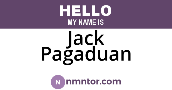 Jack Pagaduan