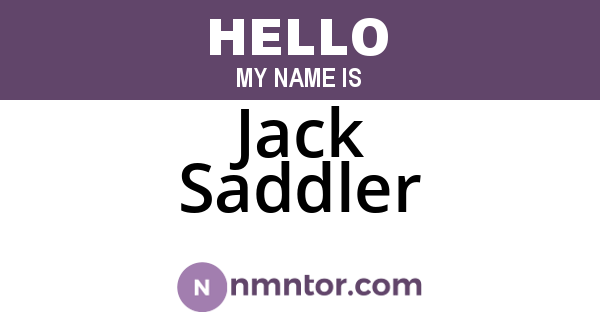 Jack Saddler