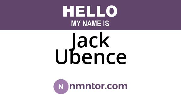 Jack Ubence