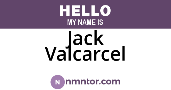 Jack Valcarcel