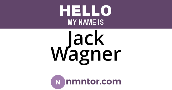 Jack Wagner