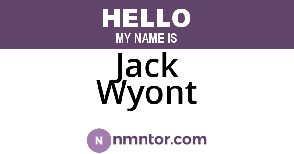 Jack Wyont