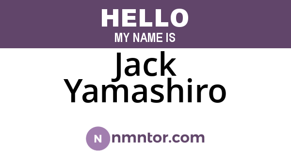 Jack Yamashiro