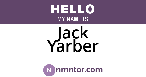Jack Yarber
