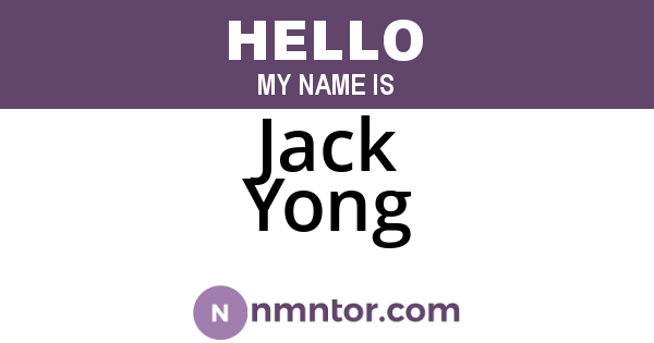 Jack Yong