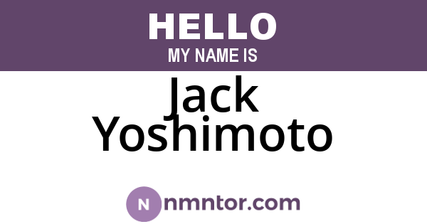 Jack Yoshimoto