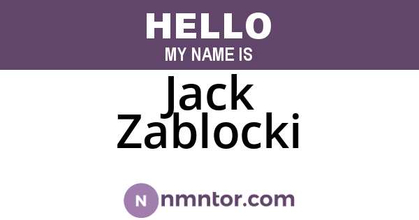 Jack Zablocki