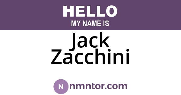 Jack Zacchini