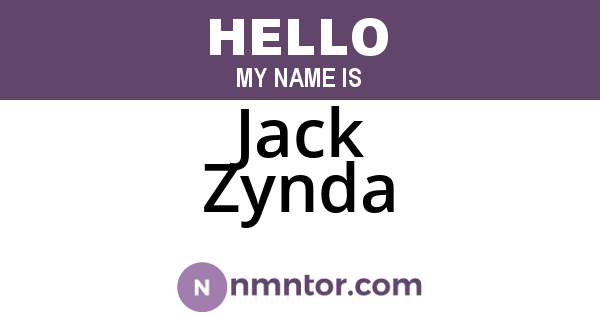 Jack Zynda