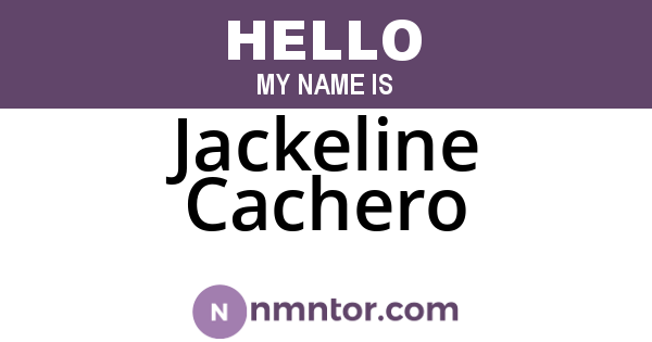 Jackeline Cachero