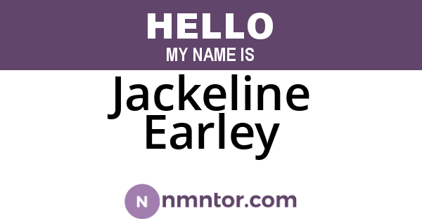 Jackeline Earley