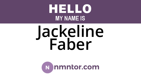 Jackeline Faber