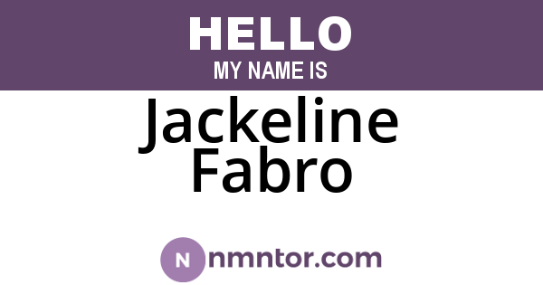 Jackeline Fabro