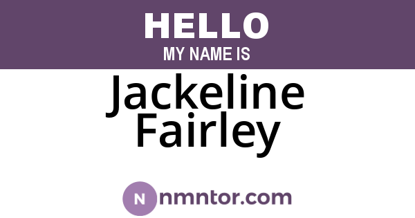 Jackeline Fairley