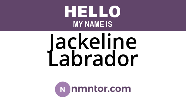 Jackeline Labrador