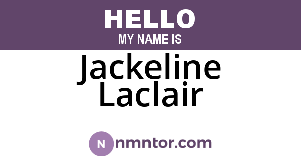Jackeline Laclair