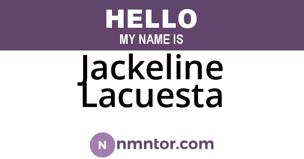 Jackeline Lacuesta