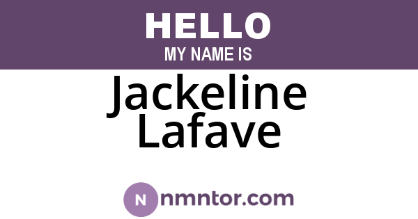 Jackeline Lafave